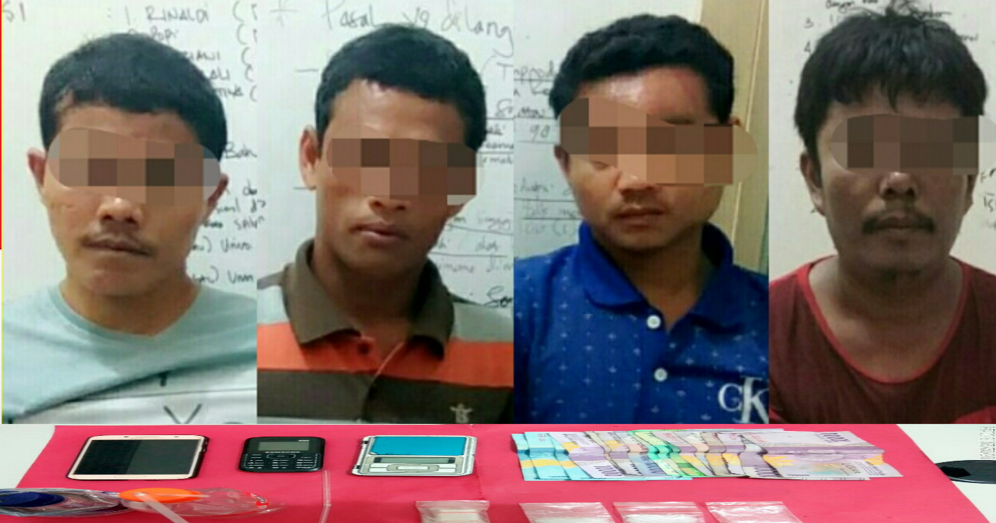 4 Gembong Narkoba Diringkus Tim Gabungan Polres Kampar